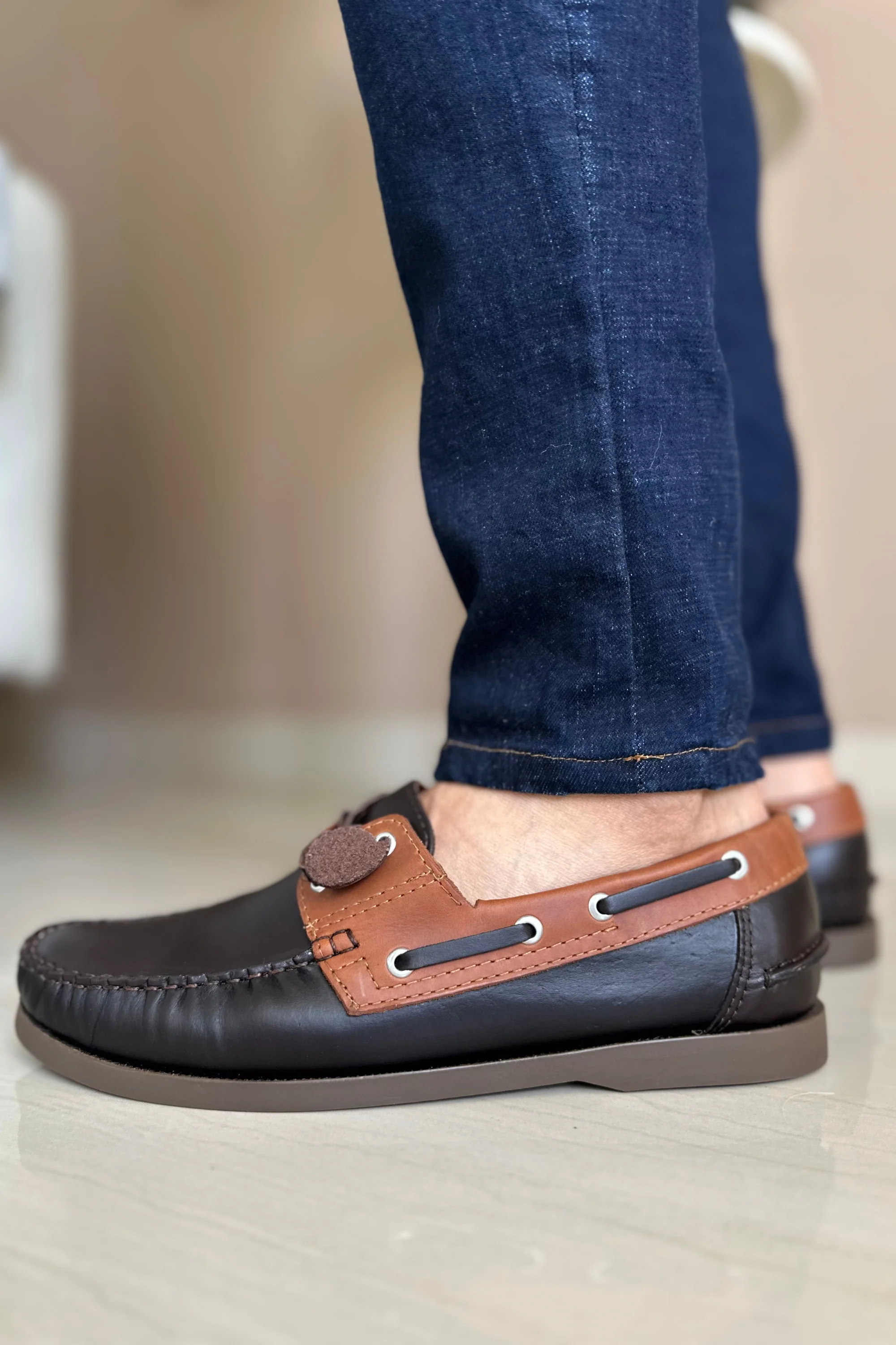 MOCASINES EN CUERO  PARA HOMBRE REF: ANDREW 731 CAFE X MIEL - Image 4