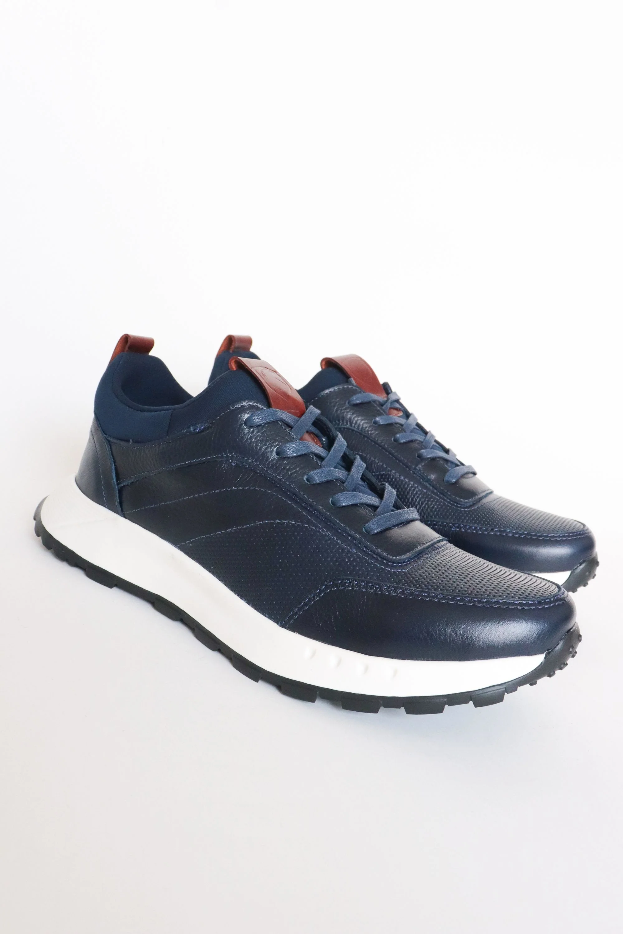 TENIS EN CUERO  PARA HOMBRE AZUL | REF: OLIVER 3050 - Image 3