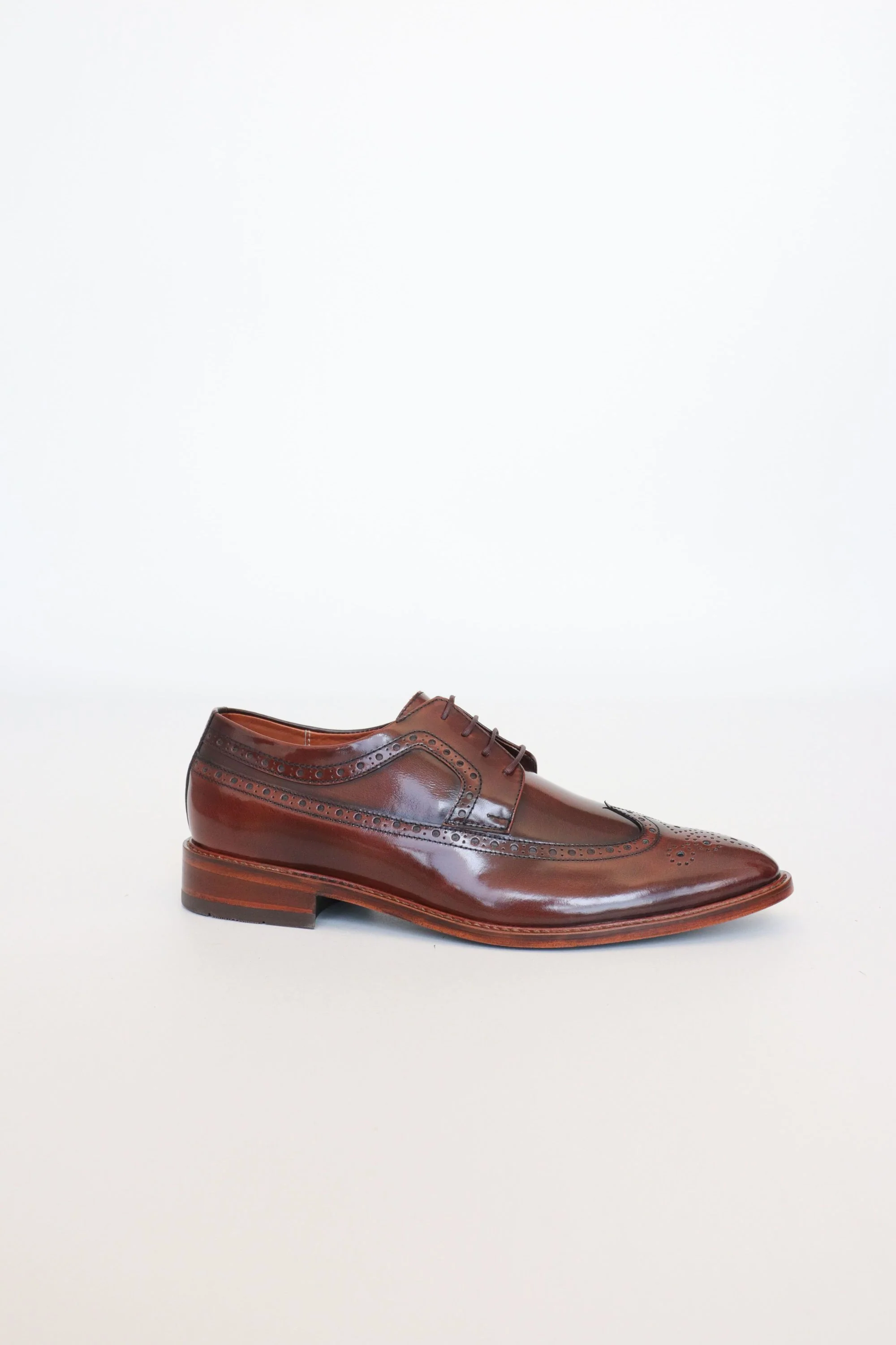 ZAPATO DERBY CRISTIAN DE CUERO CAFE BRILLANTE PARA HOMBRE / REF:LUZ CARACAS - Image 3